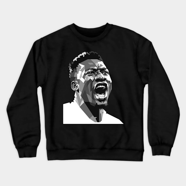 Andre Onana Portrait in Grayscale Crewneck Sweatshirt by RJWLTG